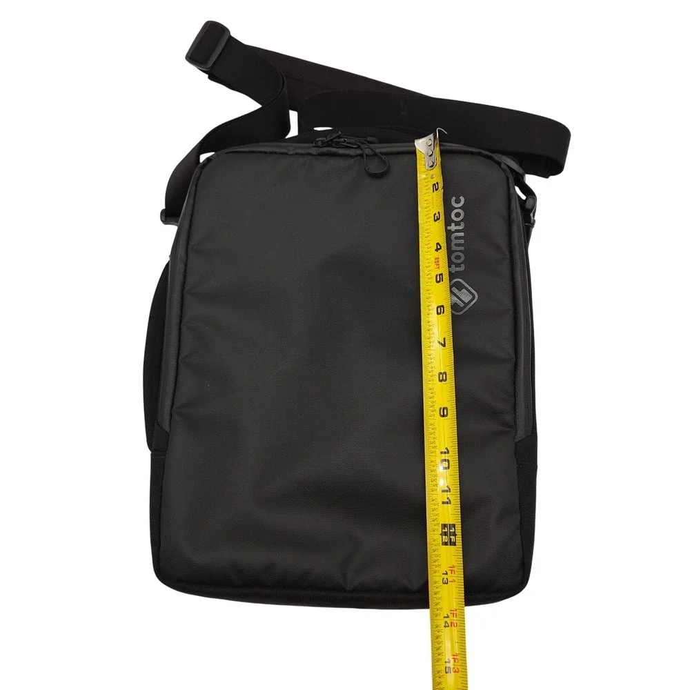 Tomtoc 360 Urban Black Laptop Tablet Shoulder Bag‎ Cordura Ballistic Fabric Case